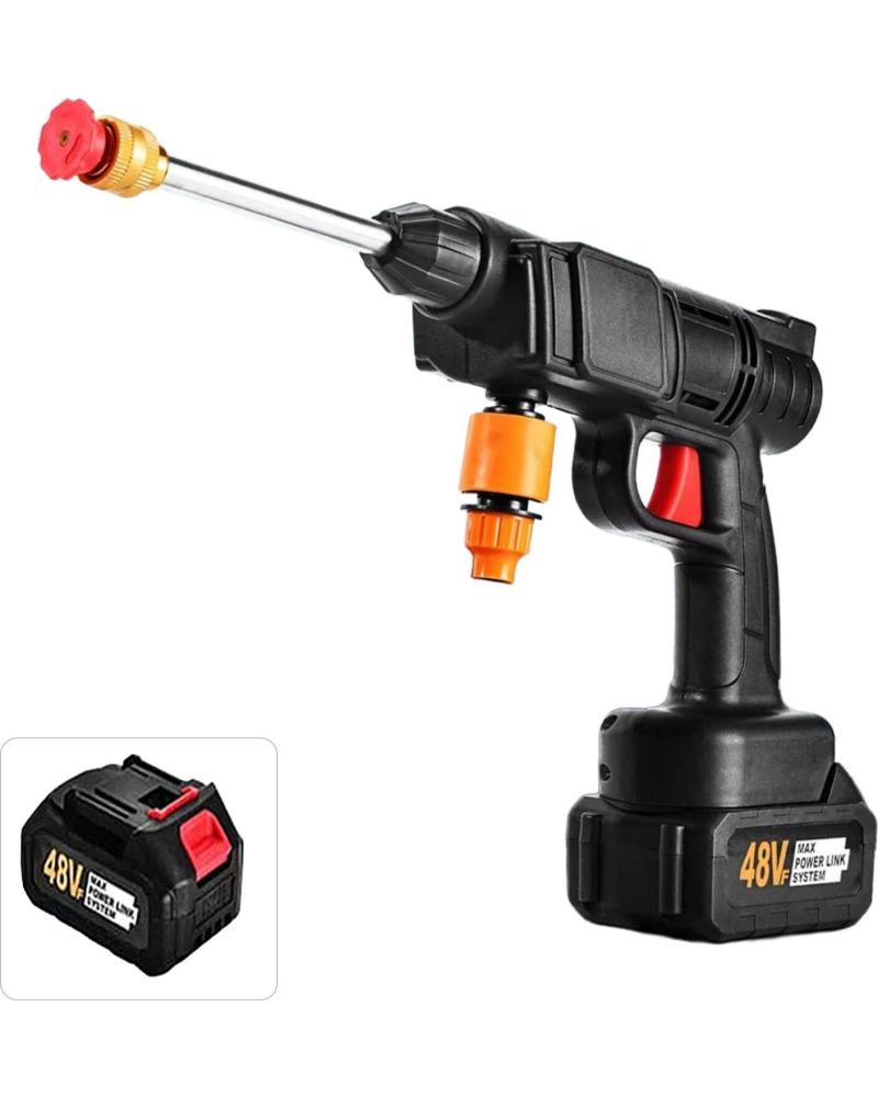 DAM PISTOLA DE LAVADO A PRESION CON DOBLE BATERIA RECARGABLE 3 A NEGRO