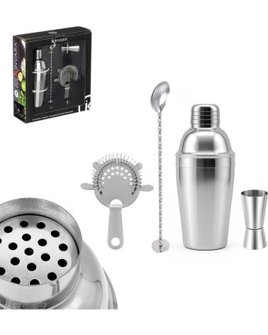 DAM SET DE COCTELERA CON 4 PIEZAS PLATA