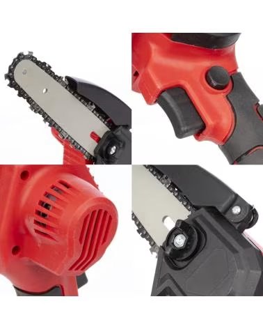 DAM MOTOSIERRA DE 6 PULGADAS CON 21V 20000 RPM 55W Y DOBLE BATER ROJO