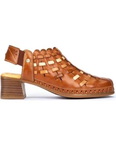 PIKOLINOS ZAPATOS DE TACÓN TRENZADOS PARA MUJER MARRON