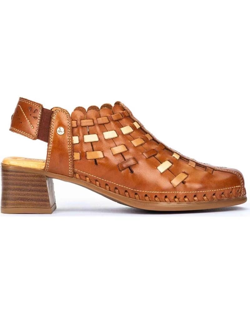 PIKOLINOS ZAPATOS DE TACÓN TRENZADOS PARA MUJER MARRON