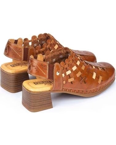 PIKOLINOS ZAPATOS DE TACÓN TRENZADOS PARA MUJER MARRON