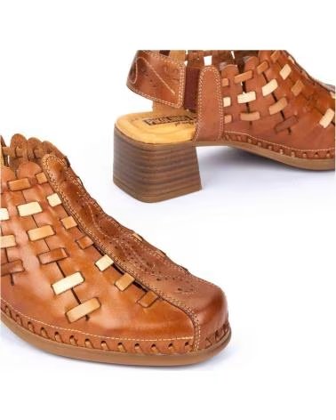 PIKOLINOS ZAPATOS DE TACÓN TRENZADOS PARA MUJER MARRON
