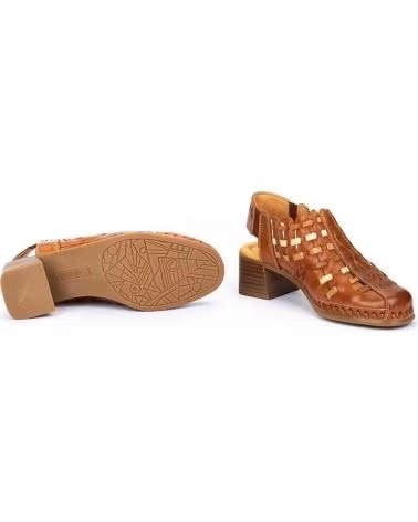 PIKOLINOS ZAPATOS DE TACÓN TRENZADOS PARA MUJER MARRON