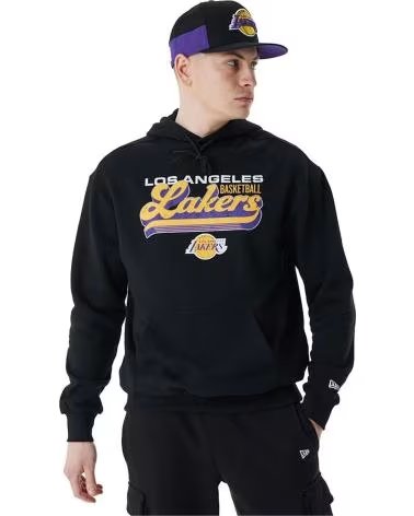 NEW ERA MOLETOM COM CAPUZ LOS ANGELES LAKERS BLACK
