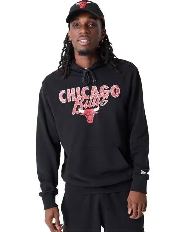 NEW ERA FELPA CON CAPPUCCIO CHICAGO BULLS