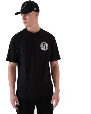 NEW ERA SHORT SLEEVE GRAPHIC PRINT T-SHIRT BLACK-SILVER