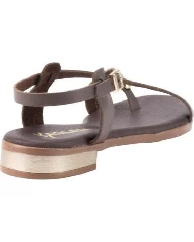 KESLEM 5863 FLAT SANDALS IN BROWN MARRON