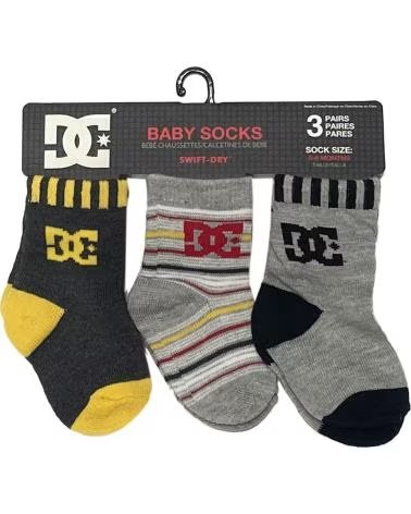 DC STRIPE CREW PACK 3 PARES DE MEIAS DE BEBÉ 0-6 MESES GRIS