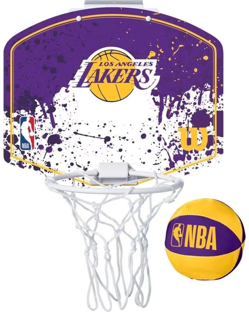 WILSON SET MINI CANESTRO DA BASKET NBA LOS ANGELES LAKERS VIOLETA