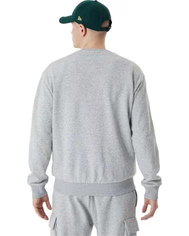 NEW ERA FELPA GRIGIA CON LOGO GRIS