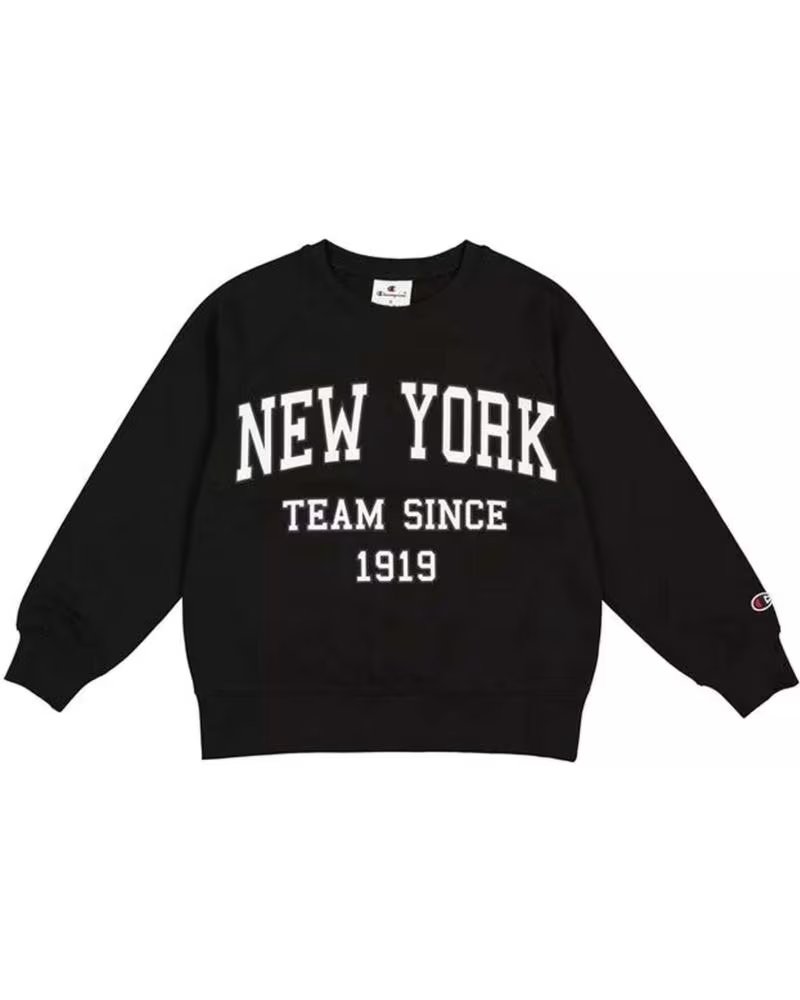 CHAMPION SWEATSHIRT NEW YORK TEAM SINCE 1919 BLACK NEGRO