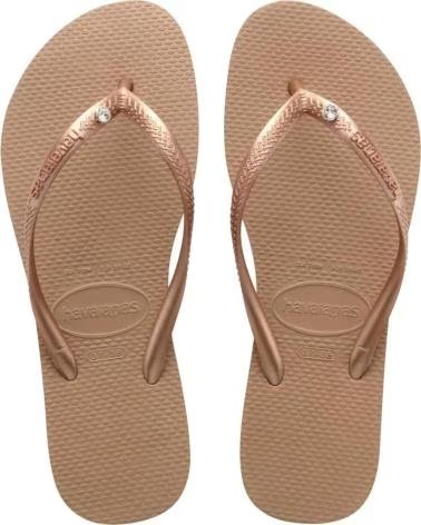 INFRADITO HAVAIANAS SLIM CRYSTAL SWAROVSKI ORO ROSA ROSE GOLD