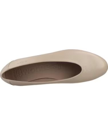 WONDERS NATURE C33100 KEILABSATZ-BALLERINAS AUS LEDER BEIG