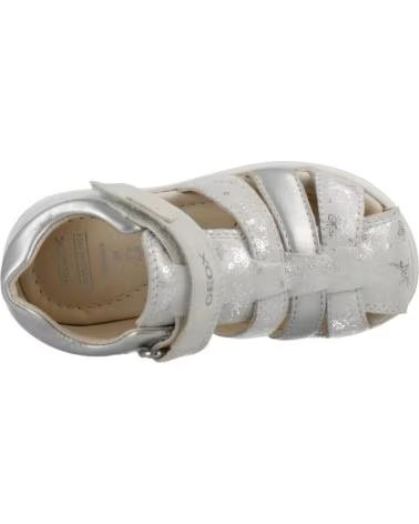 GEOX SANDALI B SANDAL MACCHIA PER BAMBINA COLOR ARGENTO C0007
