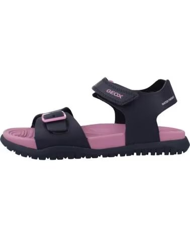 GEOX Sandalias Fusbetto Negro-Rosa en negro para ninas AZUL