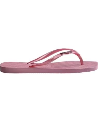 HAVAIANAS CHANCLAS SQUARE LOGO METALLIC ROSA 1105RO 1105ROSA