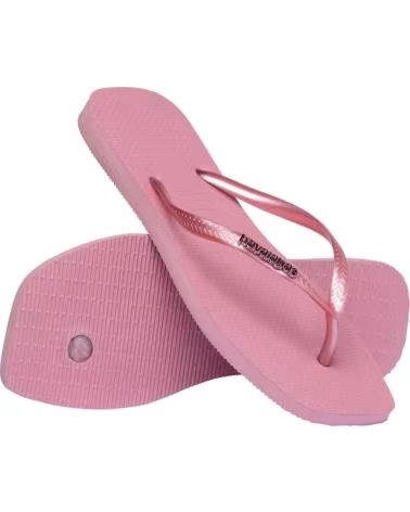 HAVAIANAS CHANCLAS SQUARE LOGO METALLIC ROSA 1105RO 1105ROSA
