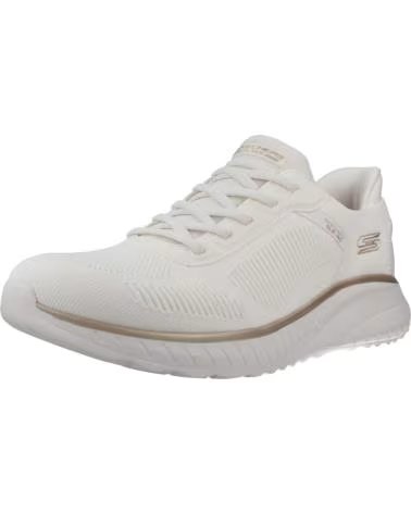SKECHERS ZAPATILLAS 117497-WTGD EN BEIGE PARA MUJER WHITE-GOLD TEXTILE