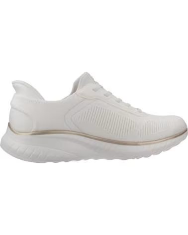 SKECHERS ZAPATILLAS 117497-WTGD EN BEIGE PARA MUJER WHITE-GOLD TEXTILE