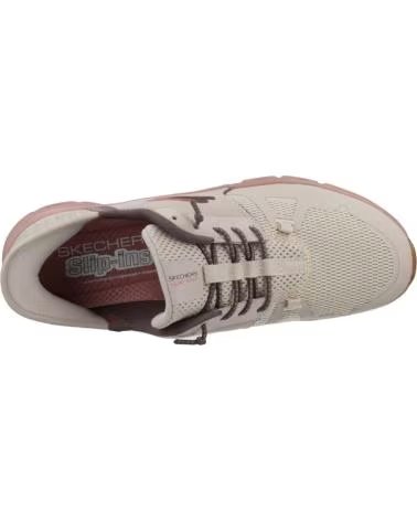 SKECHERS ZAPATILLAS 150420-TPMT EN ROSA PARA MUJER TAUPE MESH-MULTI TRIM