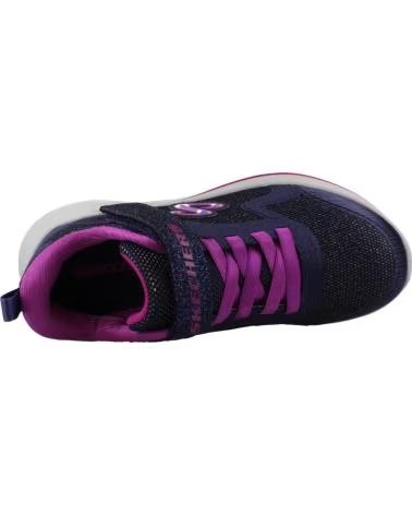 SKECHERS WAVE 92 KLETTVERSCHLUSS-SNEAKER MARINE-LILA FÜR MÄDCHEN