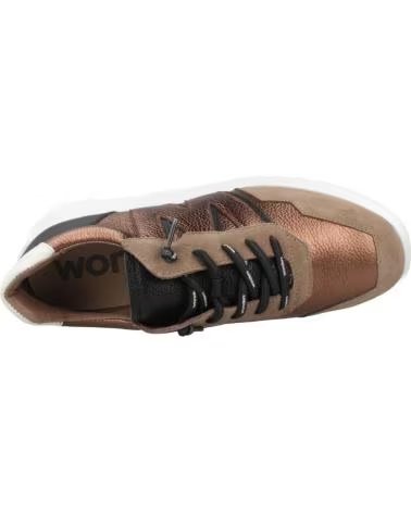 WONDERS ZAPATILLAS MUJER MODELO E6750 COLOR BRONCE TPEORO