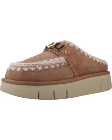 MOU ZUECOS MUJER MODELO BOUNCE CLOG METAL LOGO COLOR MARRON PKBR PKBRO