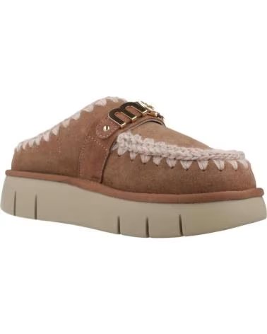 MOU ZUECOS MUJER MODELO BOUNCE CLOG METAL LOGO COLOR MARRON PKBR PKBRO