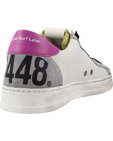 P448 ZAPATILLAS HOMBRE MODELO JACKCM COLOR BLANCO FUXYEL