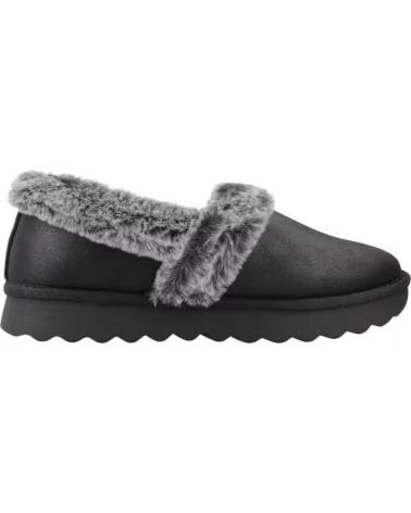 SKECHERS ZAPATILLAS HOGAR MUJER MODELO COZY UP COLOR NEGRO BLK