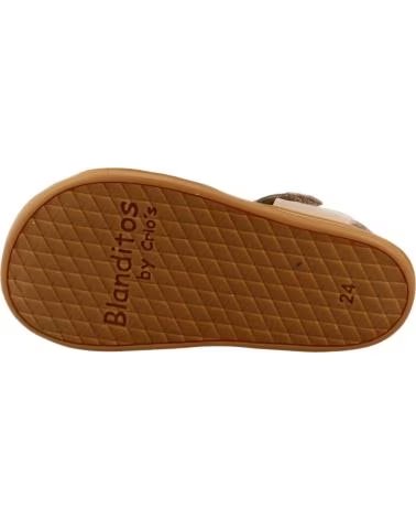 SANDÁLIAS BAREFOOT BLANDITOS COM FECHO DE VELCRO BEIGE