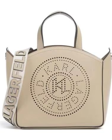 KARL LAGERFELD BOLSOS MUJER MODELO K CIRCLE SM TOTE PERFORATE COLOR BEIS SA SAFARI