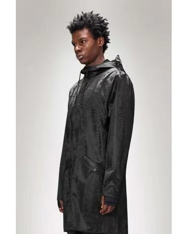 RAINS CHUBASQUERO CORTAVIENTOS MUJER MODELO LONG JACKET W3 COLOR N COAL