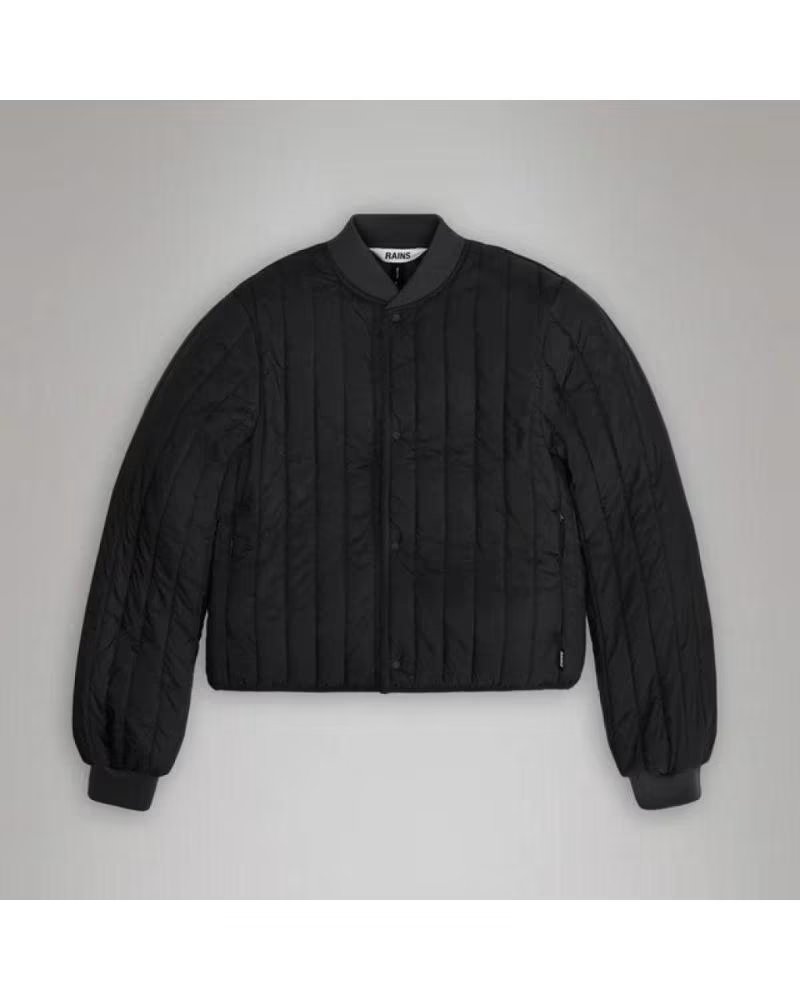 RAINS CHAQUETA MUJER MODELO BANJA LINER BOMBER W JACKET COLOR NEGR BLACK