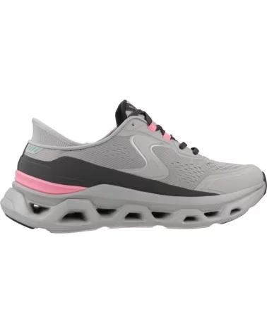 SKECHERS SLIP-INS GLIDE-STEP ALTUS SNEAKER GRAU ROSA DAMEN GYPK