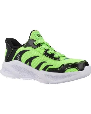 SKECHERS ZAPATILLAS NINO MODELO METEOR-LIGHTS COLOR VERDE LMBK
