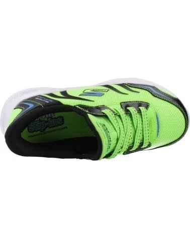 SKECHERS ZAPATILLAS NINO MODELO METEOR-LIGHTS COLOR VERDE LMBK