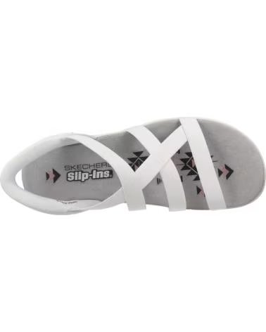 SKECHERS Sandalias 163460-Wht en blanco para mujer BLANCO