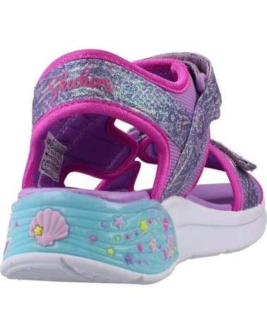 SKECHERS SANDALIAS NINA MODELO LIGHTS MERMAID DR COLOR VIOLETA LVMT