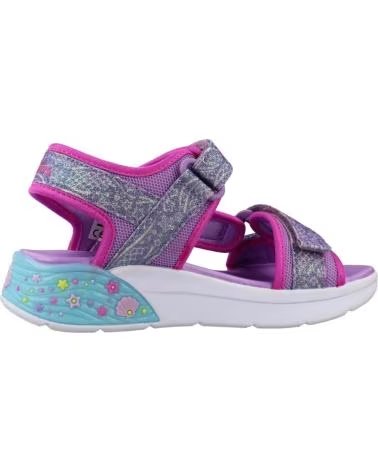 SKECHERS SANDALIAS NINA MODELO LIGHTS MERMAID DR COLOR VIOLETA LVMT