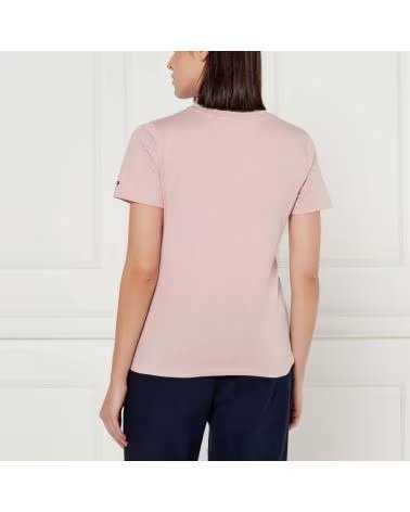 TOMMY HILFIGER CAMISETAS MUJER MODELO REG CORP LOGO C-NK SS COLOR ROSA TOG