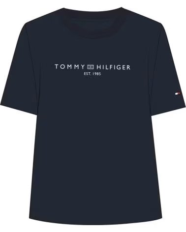 TOMMY HILFIGER CAMISETAS MUJER MODELO REG CORP LOGO C-NK SS COLOR AZUL C1G