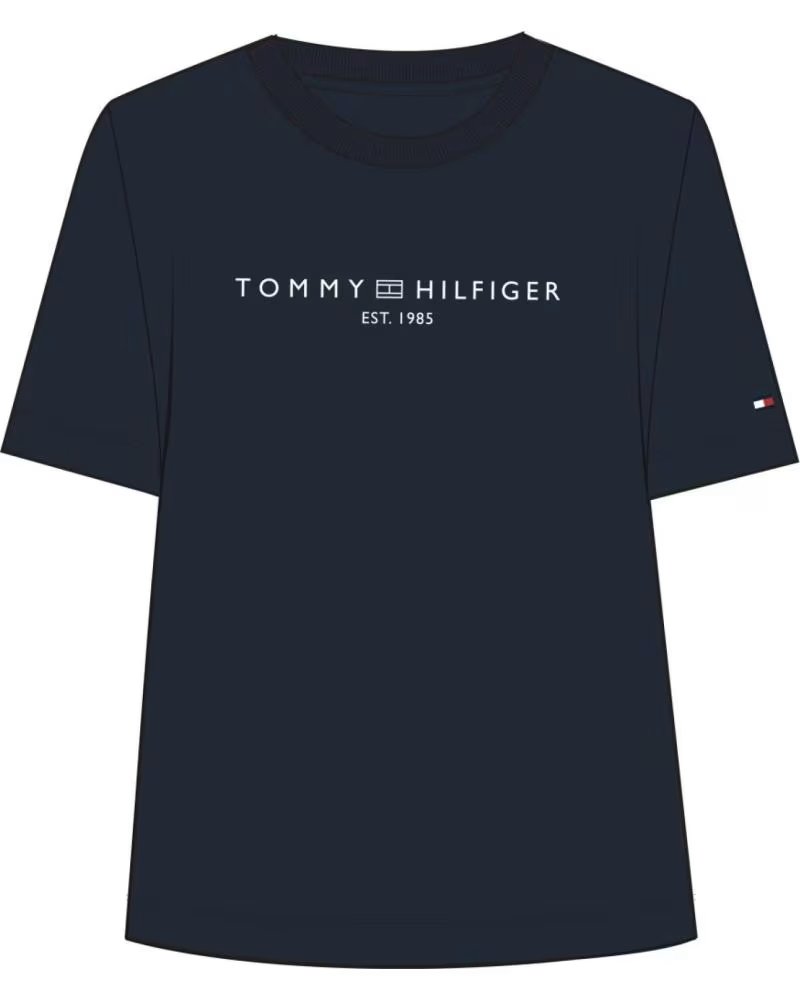 TOMMY HILFIGER CAMISETAS MUJER MODELO REG CORP LOGO C-NK SS COLOR AZUL C1G