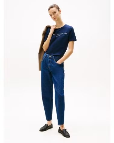 TOMMY HILFIGER CAMISETAS MUJER MODELO REG CORP LOGO C-NK SS COLOR AZUL C1G