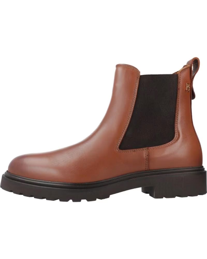 TOMMY HILFIGER TH LEATHER CLEATED CHELSEA STIEFEL BRAUN GPA