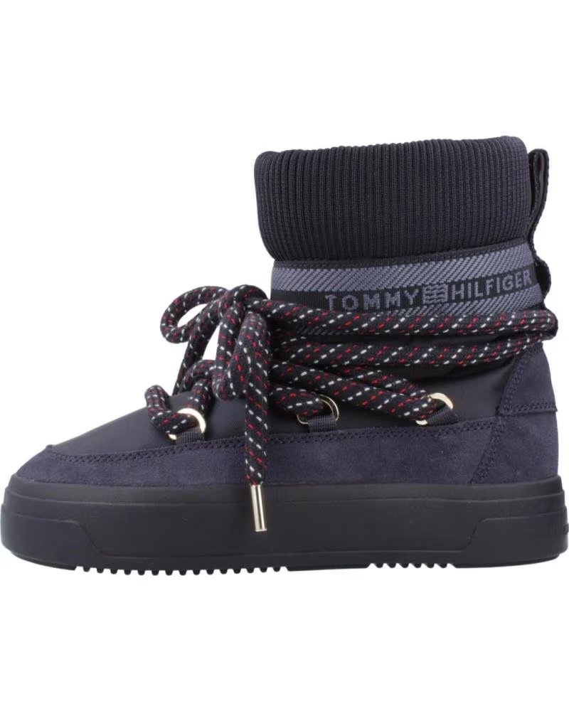 TOMMY HILFIGER BOTAS MUJER MODELO TOMMYTECH RWB SNOWBOOT WARM COLOR AZUL DW DW6