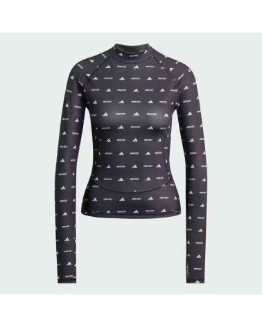 ADIDAS LONG-SLEEVE T-SHIRT JM6507 WITH MONOGRAM PRINT BLACK