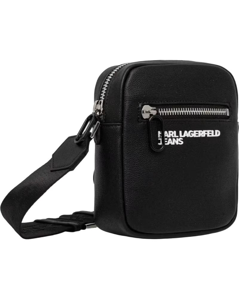 KARL LAGERFELD HERREN TASCHE JEANS MODELL KLJ ESSENTIAL GRAINY PU NS SCHWARZ BLACK