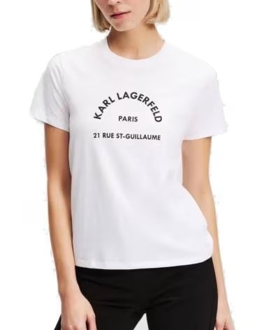 KARL LAGERFELD CAMISETAS MUJER JEANS MODELO RSG T-SHIRT COLOR BLANCO WHITE